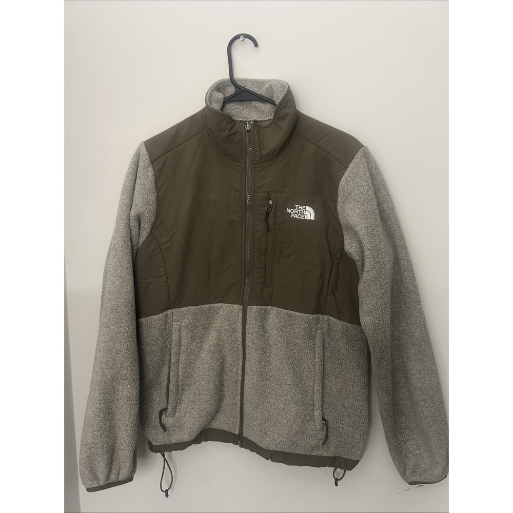 THE NORTH FACE Denali jacket POLARTEC fleece M brown gray polyester one point lo